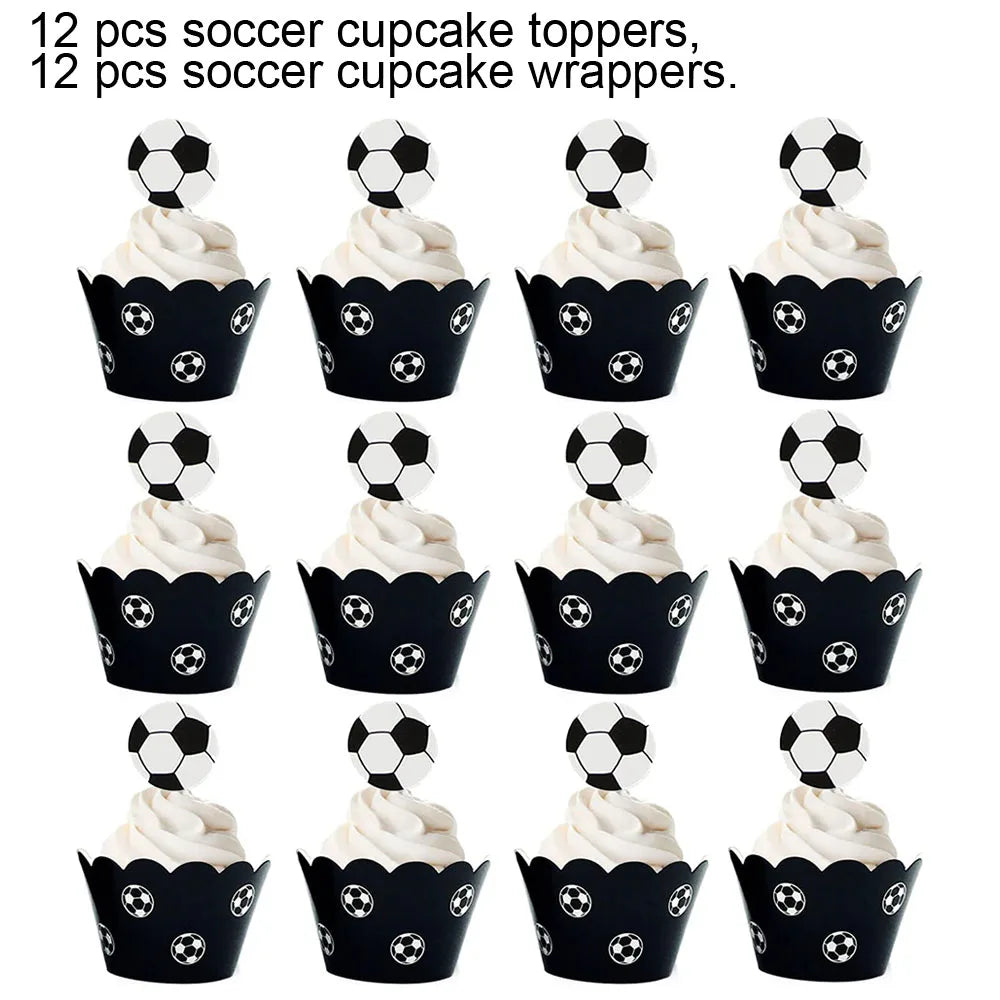 Mini Caissettes Cupcakes Football - Décoration Anniversaire