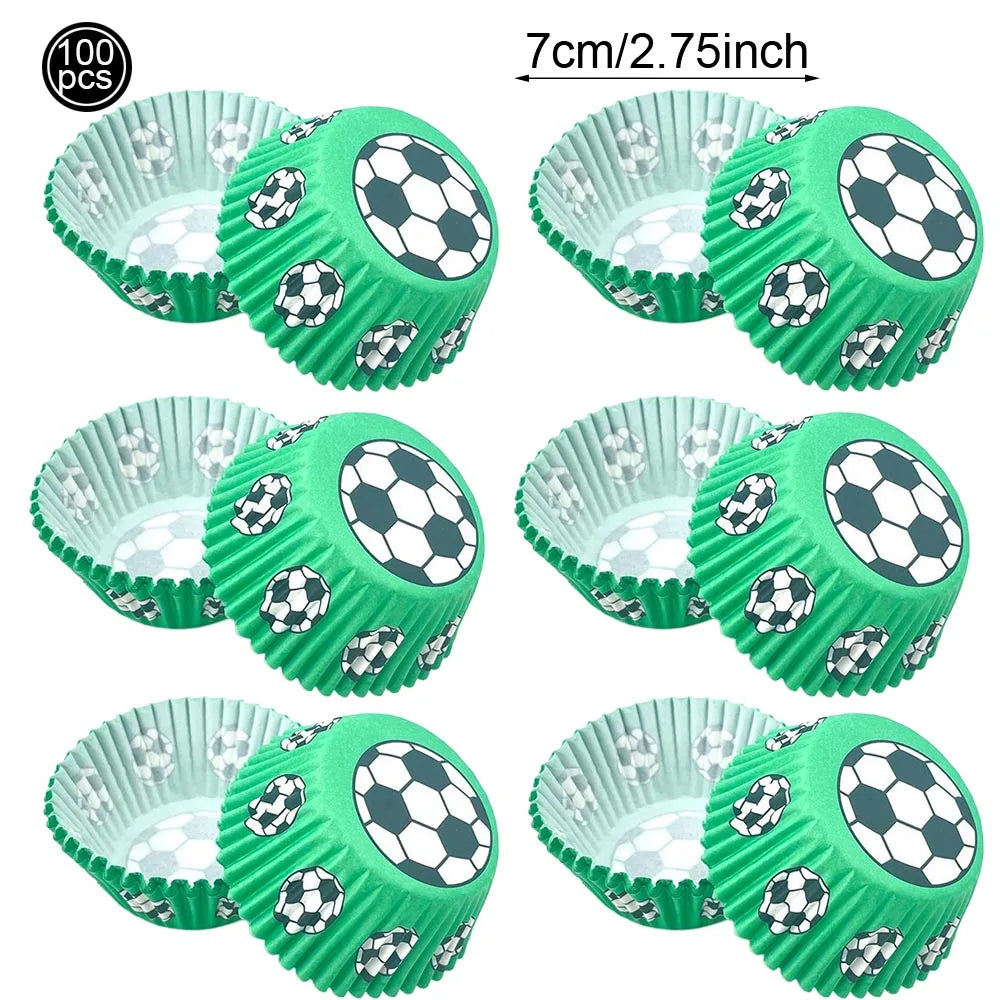 Mini Caissettes Cupcakes Football - Décoration Anniversaire
