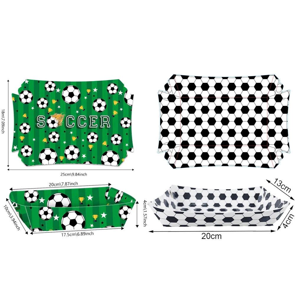Barquettes Football Jetables - Finger Food & Anniversaire