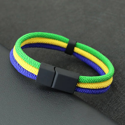 Bracelet Tressé Pays - Édition Fan Nation 2026