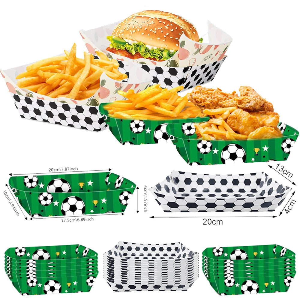 Barquettes Football Jetables - Finger Food & Anniversaire