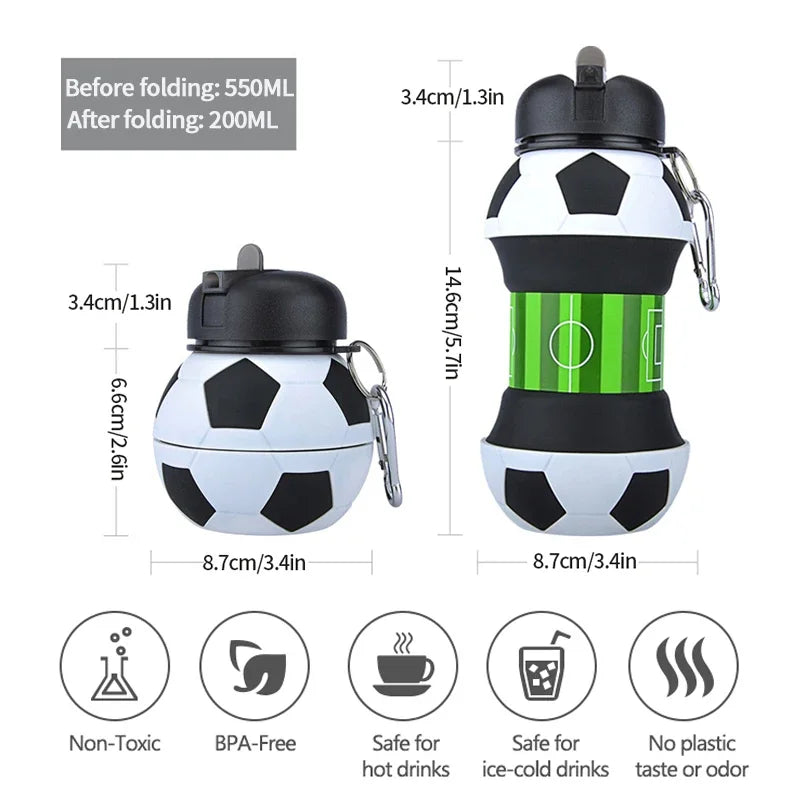 Gourde Football Pliable - Bouteille Sport Supporter
