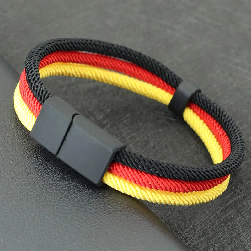 Bracelet Tressé Pays - Édition Fan Nation 2026