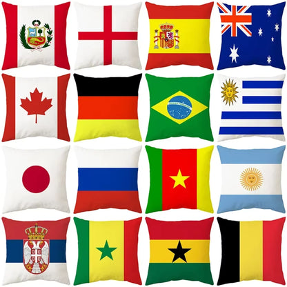 Housses coussins Drapeaux Pays - Édition Fan Nation