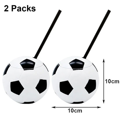 Gobelets Ballon de Foot avec Paille - Pack Soirée