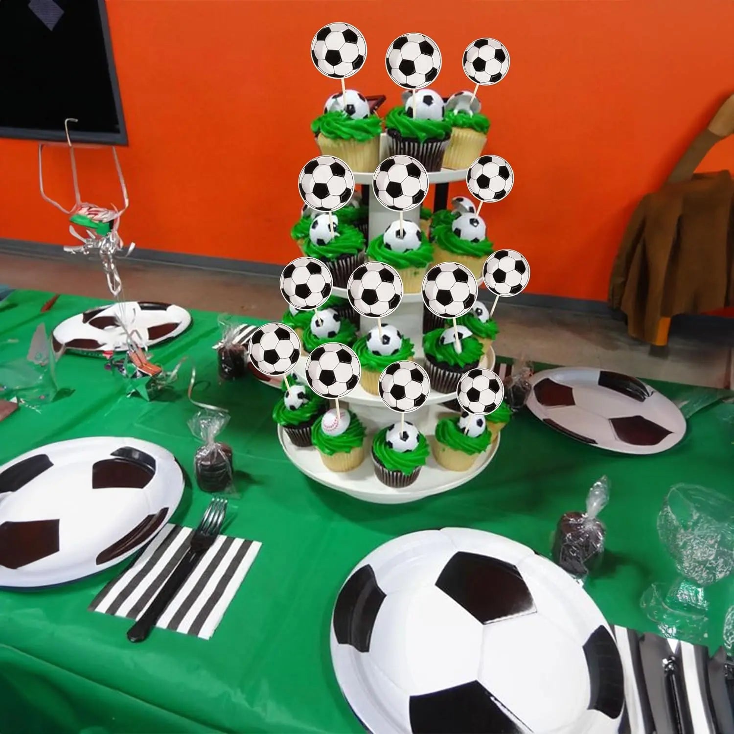 Pics à Cupcakes Football - Décoration Anniversaire Supporter