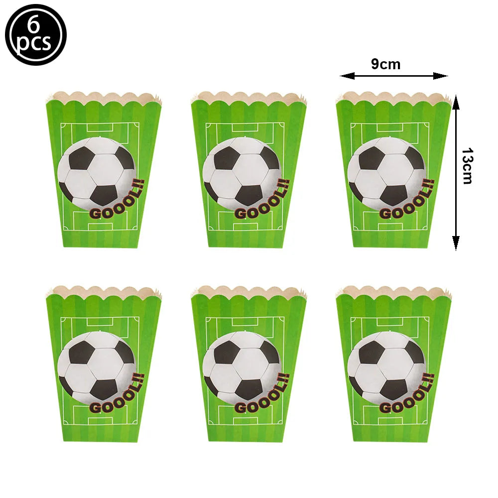 Boîtes Pop-Corn Football - Kit Anniversaire Supporter