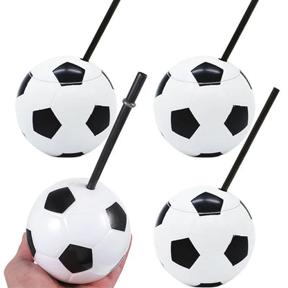 Gobelets Ballon de Foot avec Paille - Pack Soirée
