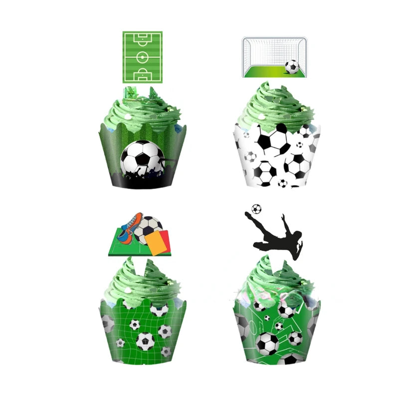 Cupcake Toppers Football - Décoration Gâteau Supporter