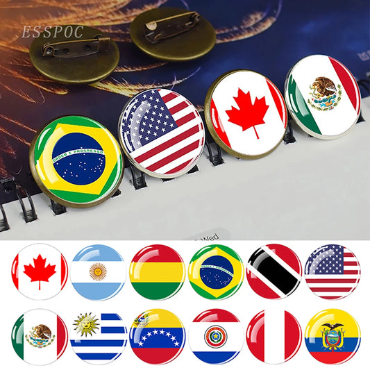 Broches Drapeaux Amériques - Fan Nation