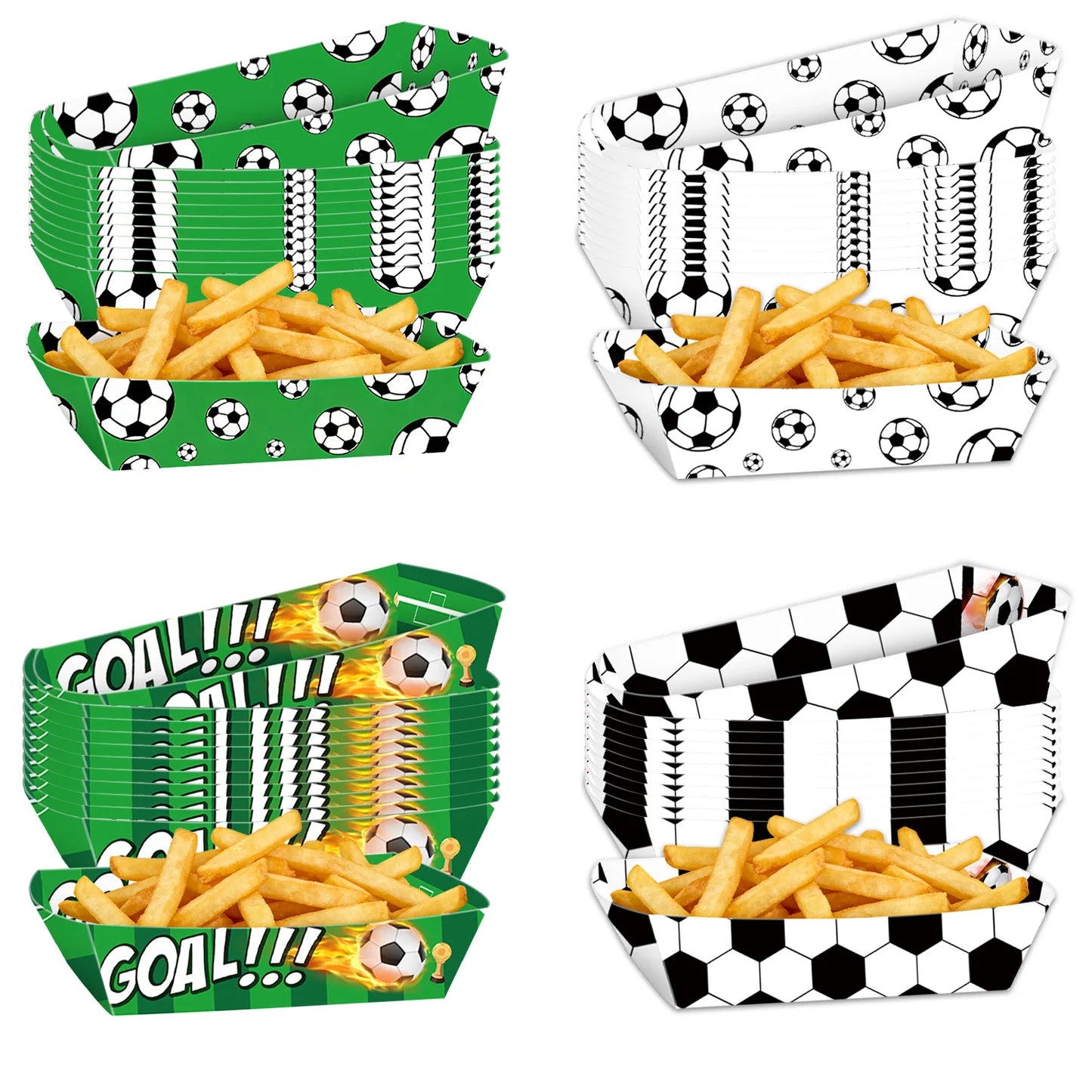 Barquettes Football Jetables - Finger Food & Anniversaire