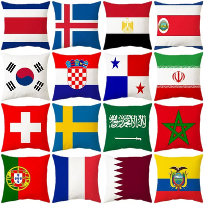 Housses coussins Drapeaux Pays - Édition Fan Nation