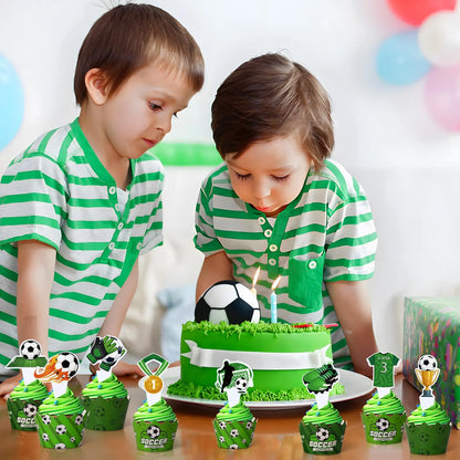 Cupcake Toppers Football - Décoration Gâteau Supporter