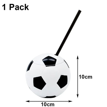 Gobelets Ballon de Foot avec Paille - Pack Soirée